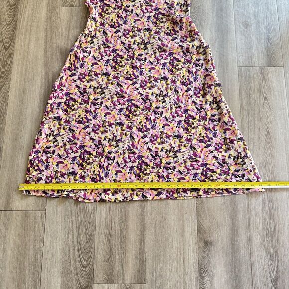 Diane Von Furstenberg Slip Dress Sz 6 100% Silk Colorful AbstractPrinted Bodycon - Picture 5 of 15